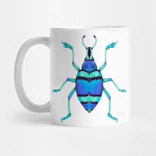 Blue and Green Glitter Weevil Beetle Mug